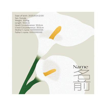 BABY POSTER : Calla Lily